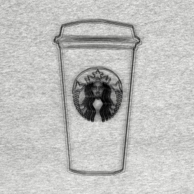 Minimalist Starbuck Cup Drawing by Raimondi